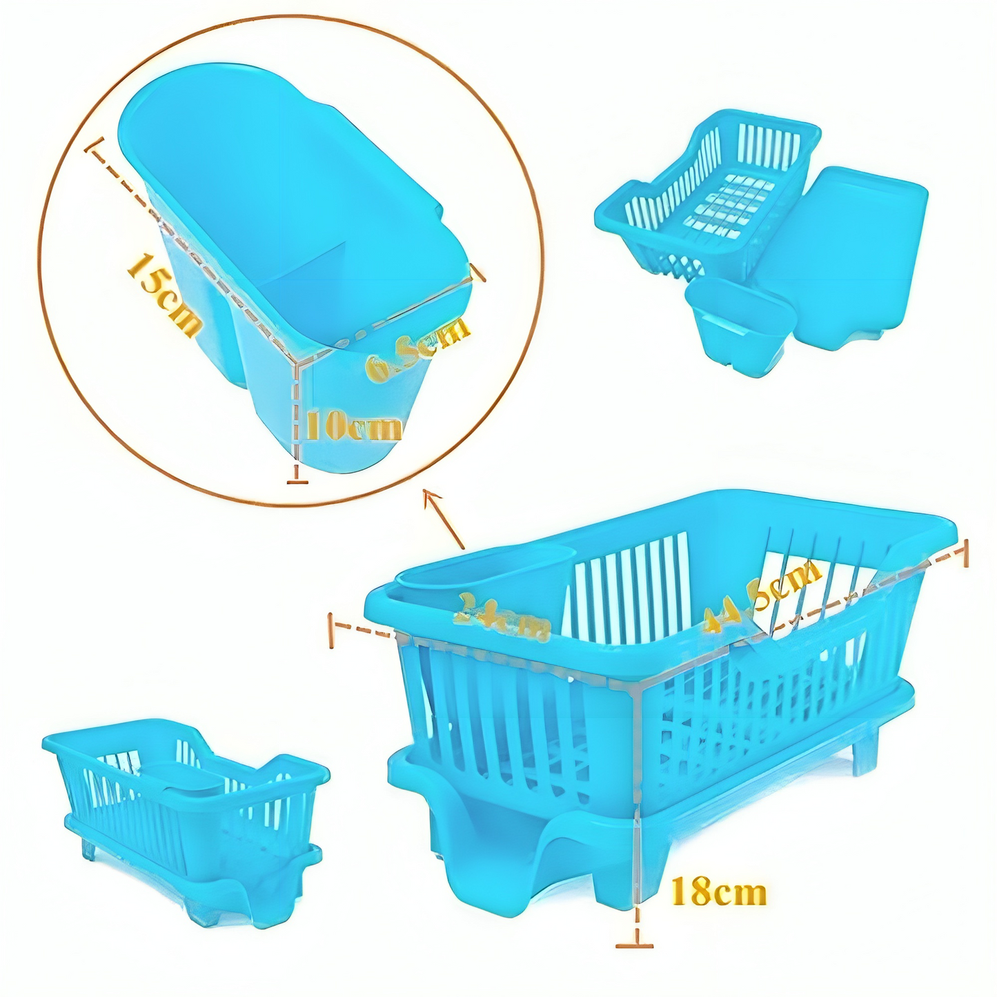 3 in 1 Kitchen Dish Drainer